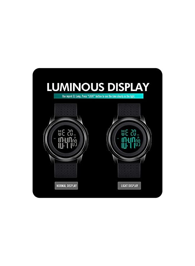 Mens Watch Ultra-Thin Digital Sports Watch Waterproof Stainless Steel Fashion Wrist Watch for Men Women - Image 4